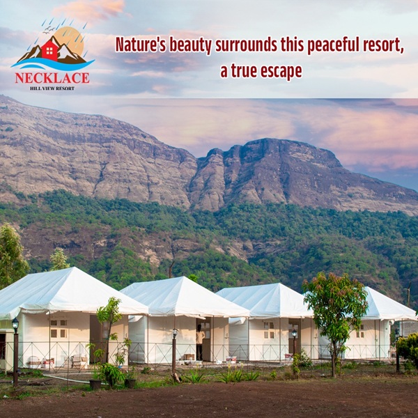 Wake up to the hills, sleep under the stars – Necklace Hill View Resort offers the perfect tent stay amidst nature’s beauty.